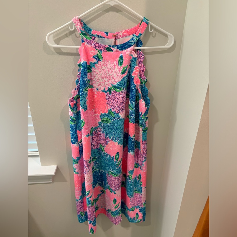 Lilly Pulitzer hydrangea halter dress
